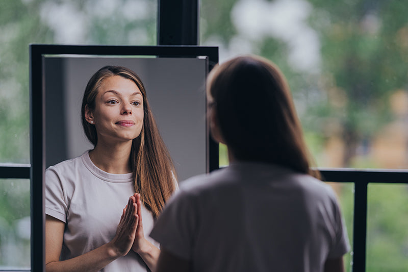 woman in self reflection